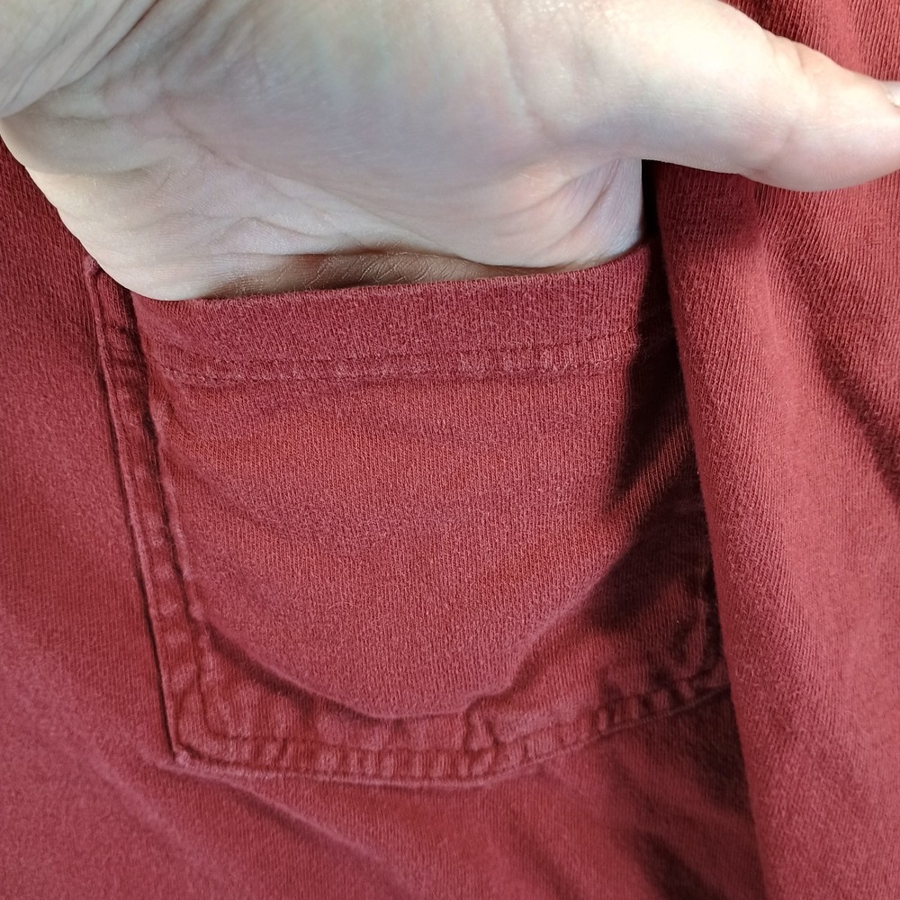 Duluth Trading Co Shirt Mens 2XL Red Long Tail Pocket Relaxed‎ Workwear Outdoor - Picture 5 of 12